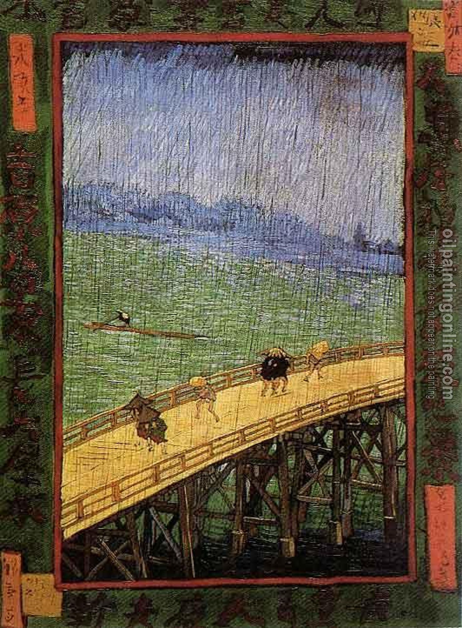 Gogh, Vincent van - Japonaiserie, Bridge in the Rain
